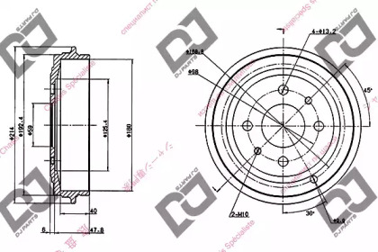 Тормозный барабан DJ PARTS BR1016